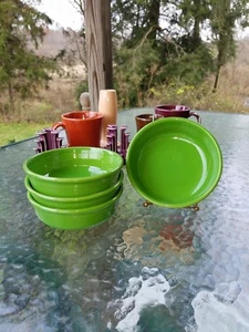 set 4 -14 OZ DIP CEREAL FRUIT small BOWL shamrock green FIESTA WARE new - Picture 1 of 1