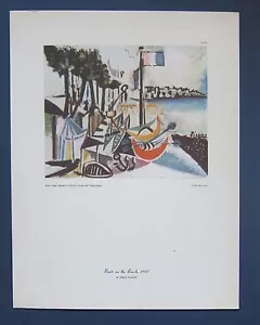 PABLO PICASSO • BOATS ON THE BEACH • N.Y. Graphic Society - Mint vintage Print - Picture 1 of 1