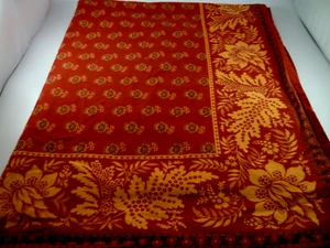 Williams Sonoma Stoff Tischdecke Provence Blumen Rot Gelb Baumwolle 68X88 - Bild 1 von 8