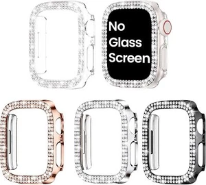 4 Pack Case for Apple Watch 38mm - Bling Rhinestone Bumper Cover Glitter Clear - Zdjęcie 1 z 29