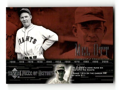 Mel Ott 2002 Upper Deck Piece of History #72 New York Giants - Image 1 of 2