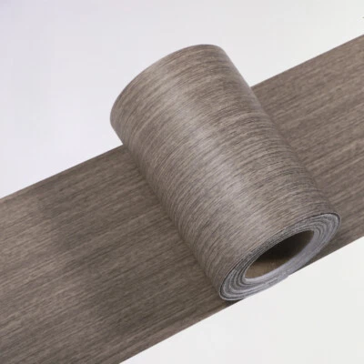 5m Adhésif Bois Grain Papier Peint Mural Bordure Autocollant Décor Maison Gris