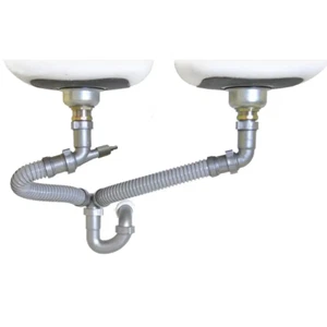 1.5 in Drain Kit Double Bowl Kitchen Sink Pipe Fitting Plumbing Replacement Part - Picture 1 of 12