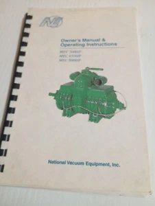 NATIONAL VACUUM EQUIPMENT BETRIEBSANLEITUNG MEC 5000P 6000P 8000P - Bild 1 von 5