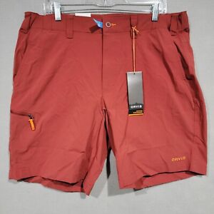 Orvis Men's Size Large Jackson Quick Dry Shorts Red Nylon Stretch Pockets 9" NEW