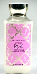 Full Size 8 oz Bubbly Rosé Luxury Body Lotion Shea Bath & Body Works Rose - Picture 1 of 2