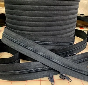 NAVY #5 Upholstery Zippers By The Yard - 200 yds. & 200 pulls - Picture 1 of 2