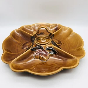 Los Angeles California Pottery Vintage Ceramic Divided Fruit Veg Pottery Dish B4 - Picture 1 of 8