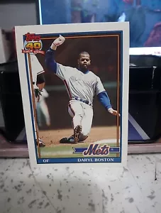 1991 Topps Baseball Card New York Mets Daryl Boston Card #83 - Picture 1 of 4