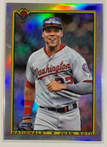 2020 Bowman Juan Soto 1990 Bowman Retro Refractor 90B-JS Nationals - Picture 1 of 2