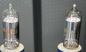 (1 PAIR) 6FQ7/ 6CG7 RCA USA, GREY, SIDE D. TESTED STRONG. EXCELLENT TUBES. - Picture 1 of 16