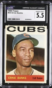 1964 Topps #55 Ernie Banks CGC 5.5 EX+ Cubs HOF - Picture 1 of 2