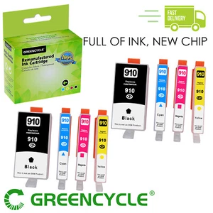 8PK 910 XL czarny kolor wkład atramentowy do HP Officejet 9020 9022 9023 9024 8030 - Zdjęcie 1 z 10
