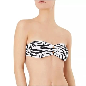 Bikini donna Onia Allegra fascia piccolo bianco nero stampa zebrata nuovo senza etichette - Foto 1 di 7