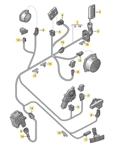 Arnés de cableado puerta trasera izquierda AUDI A4 A5 2010-2012 USADO OEM 8K0971029AL - Imagen 1 de 10
