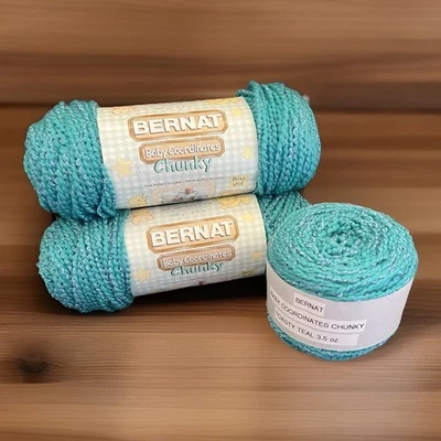 (3) Bernat BABY COORDINATES CHUNKY Yarn TOASTY TEAL #99201, 3.5 oz. - Изображение 1 из 4