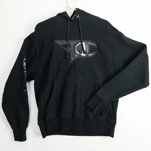 FaZe Clan Felpa con Cappuccio Champion Reverse Weave Uomo Medium Nera Relaxed Fit Esports - Foto 1 di 9