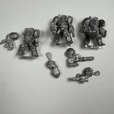Vintage Games Workshop 40K Wolf Guard Terminators 1992 Metal With Spare Arms - Image 1 of 4
