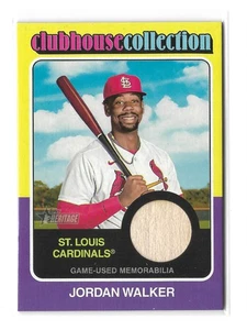 2024 Topps Heritage CCR-JWA Jordan Walker Clubhouse Collection Bat Relic - Picture 1 of 2