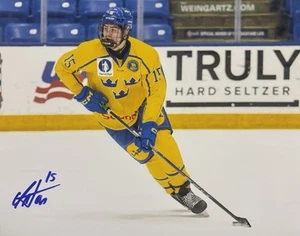 Anton FRONDELL Signed 8x10 PHOTO! NHL Draft 2025 TOP PROSPECT! TEAM SWEDEN W/COA - Bild 1 von 2