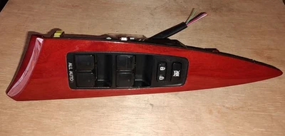 LEXUS ES350 2007 2008 2009 - Panel de interruptor de ventana delantero izquierdo de grano de madera probado Foto 1 de 4