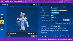 Pokemon Scarlet and Violet PSV - Shiny 6IV Quaquaval - Picture 1 of 3