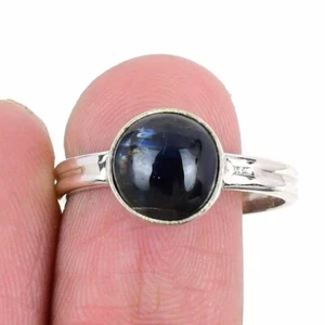 Kyanite Gemstone 925 Sterling Silver Cluster Engagement New Ring Jewelry Size 10 - Picture 1 of 7