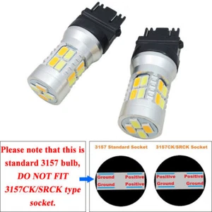 Switchback 3157 Dual-Color Front Turn Signal Lights 20-SMD LED Bulbs w/ Resistor - Picture 1 of 9