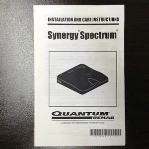 Owner's Manual Used Pride INFMANU2147 Installation and Care for SynergySpectrum - Picture 1 of 4
