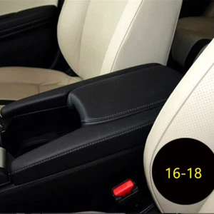 Funda de repuesto para reposabrazos central de cuero negro puro para Honda Civic 2018 CW - Imagen 1 de 11