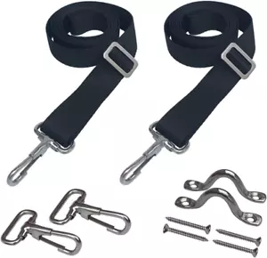 2 PCS Adjustable Bimini Boat Top Straps with Loops + Snap Hooks + Eye Straps - 2 - Picture 1 of 12