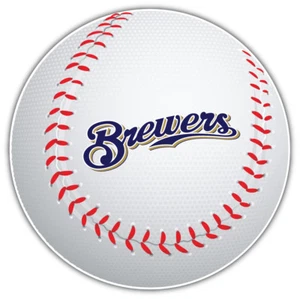 "Calcomanía pegatina con logotipo de bola con logotipo de Milwaukee Brewers MLB - 3"" o 5""" - Imagen 1 de 1