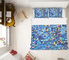 3D Blue Texture 389NA Bed Pillowcases Quilt Cover Duvet Allan P. Friedlander Fay