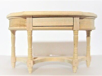 Dollhouse Hall Or Side Table Unpainted Wood With Opening Drawer 1:12 Furniture • 8.75$