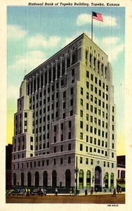 Postcard National bank of Topeka building Topeka, Kansas - Imagen 1 de 2