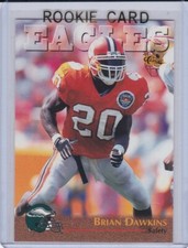 BRIAN DAWKINS ROOKIE CARD 1996 Football RC Philadelphia Eagles Broncos HOFer!