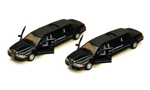 BOX OF 6 LAS VEGAS 1999 LINCOLN TOWN STRETCH LIMO 1/38 DIECAST CAR BLACK 7001KLV - Picture 1 of 1