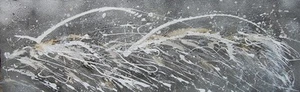 SUPERB ORIGINAL RACHEL MCCULLOCK "Argentum Wave XX" ABSTRACT MODERN PAINTING - Picture 1 of 2