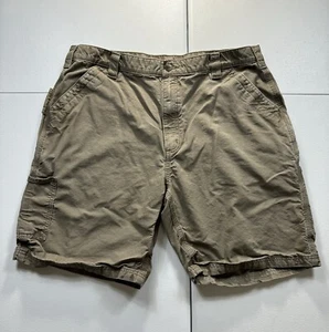 Carhartt Cargo Shorts Uomo 40 Marrone Relaxed Fit Tela Lavoro Utilità Distressed - Foto 1 di 7