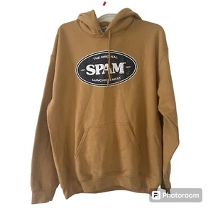 Gildan Spam Grafikdruck Kordelzug braun Sweatshirt Hoodie Herren Größe Medium - Bild 1 von 8