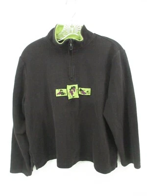 Suéter Pullover Breckenridge Petite PL 1/4 Cremallera Cuello Alto Manga Larga Foto 1 de 4