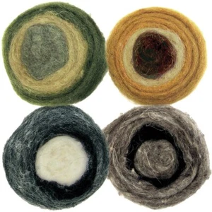 Earth Tone Roving Rolls for DIY Knitting and Craft Projects - Picture 1 of 1