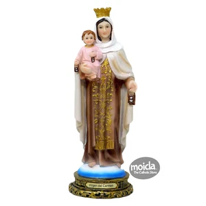 moicla™ Our Lady of Mount Carmel Statue, Finely Detailed Resin, 12 Inch Tall - Picture 1 of 1