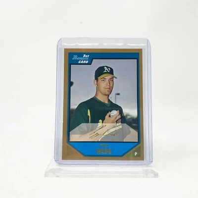 Ryan Webb Rookie - 2007 Bowman Prospects - Gold Parallel - Oakland A's - Image 1 of 2