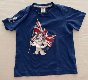 Team GB T-Shirt Jungen 7 8 Grafik London Olympia 2012 Löwenkopf Logo Adidas - Bild 1 von 6