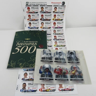 2025 Indy 500 Souvenir Program with Starting LineUp Insert / 6 Trading Cards - Image 1 of 4