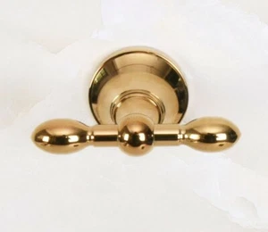 Gold Color Brass Bathroom Hooks Hats/ Clothes/ Towel Hook Rack Hangers Zba881 - Picture 1 of 8