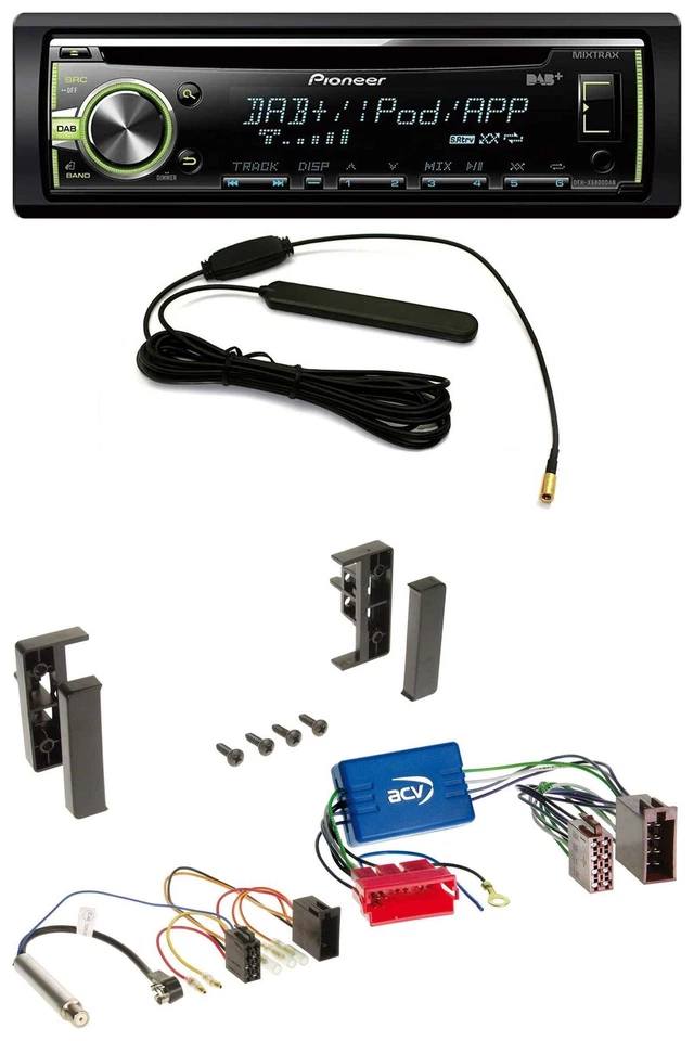 Pioneer MP3 USB CD DAB AUX Autoradio für Audi A2 A3 8L A4 B5 A6 C5 Aktivsystem - Bild 1 von 4
