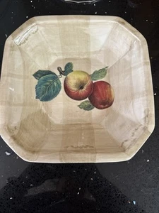 Ceramica Due Torri Octagonal Apple Shallow Bowl Made In Italy 8 3/8” Ceramic - Picture 1 of 9