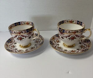 2- Royal Tara Carina Footed Cup & Saucer Sets Made in Galway Ireland Bone China - Picture 1 of 9